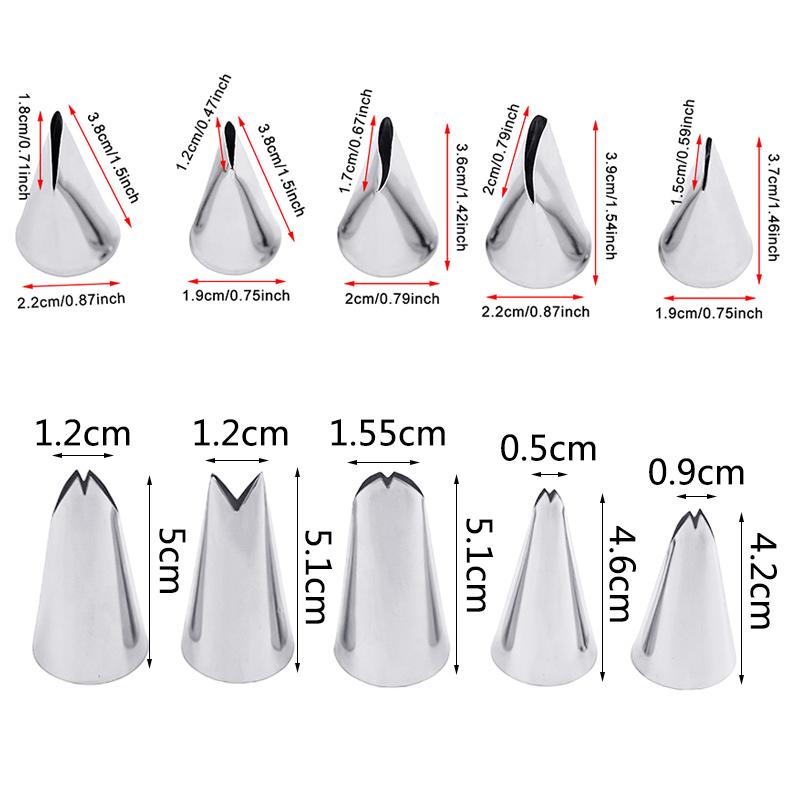 24pcs/set Pastry Bag Tips Diy Icing Piping Nozzles Cream Cake Decorating Tools Reusable Pastry Tips Nozzle Set Cake Tools