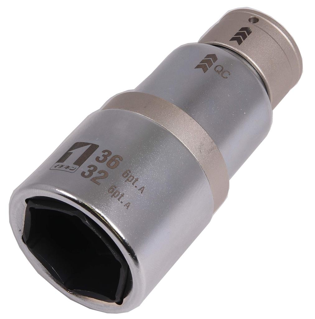 Ichinen Access MUST TOOL Socket QC Inslide IM-4W3236I-6K Socket, Double, 32/36mm, Hex, 19848, 12.7mm (4-minute) Drive,
