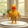 Muscle Duck Figurine The Gym Bro of The Duck World 3D Printed Muscular Duck Statue Gift for Fitness Lovers Protein Powder Hoarders
