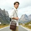 Head Layer Cowhide Men's Shoulder Bag Casual Simple Vertical Small Leather Handbag