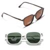 Glasses Square Semi-Metal Polarized Sunglasses Men'S Style Sunglasses Women Ins