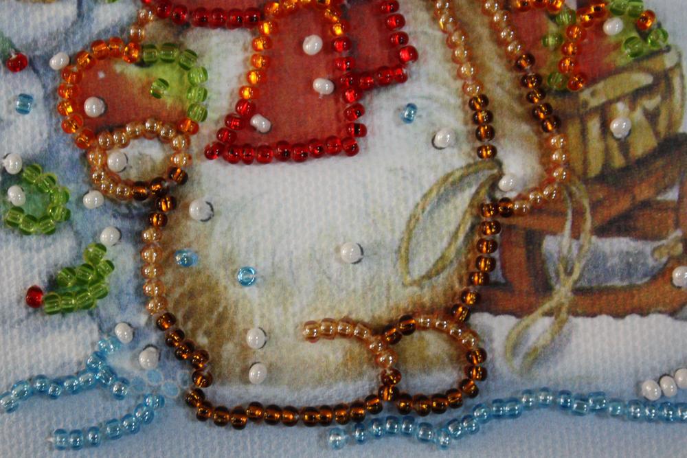 Bead Embroidery Kit Abris Art Postcard Holidays 140x84mm