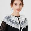 Women Lace Shirt Detachable Collar Wraps Blouse Tops Lapel Fake Collar Shawls Ladies Dress Small Cape Fuax Cols Decor