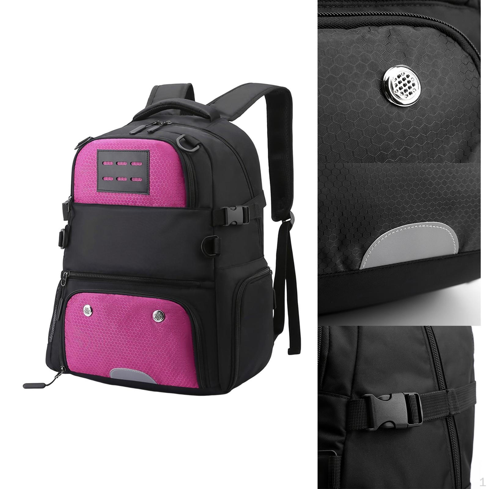 Basketball Football Backpack Bottom Ball Compartment Large Capacity Equipment Soccer Bag for Red