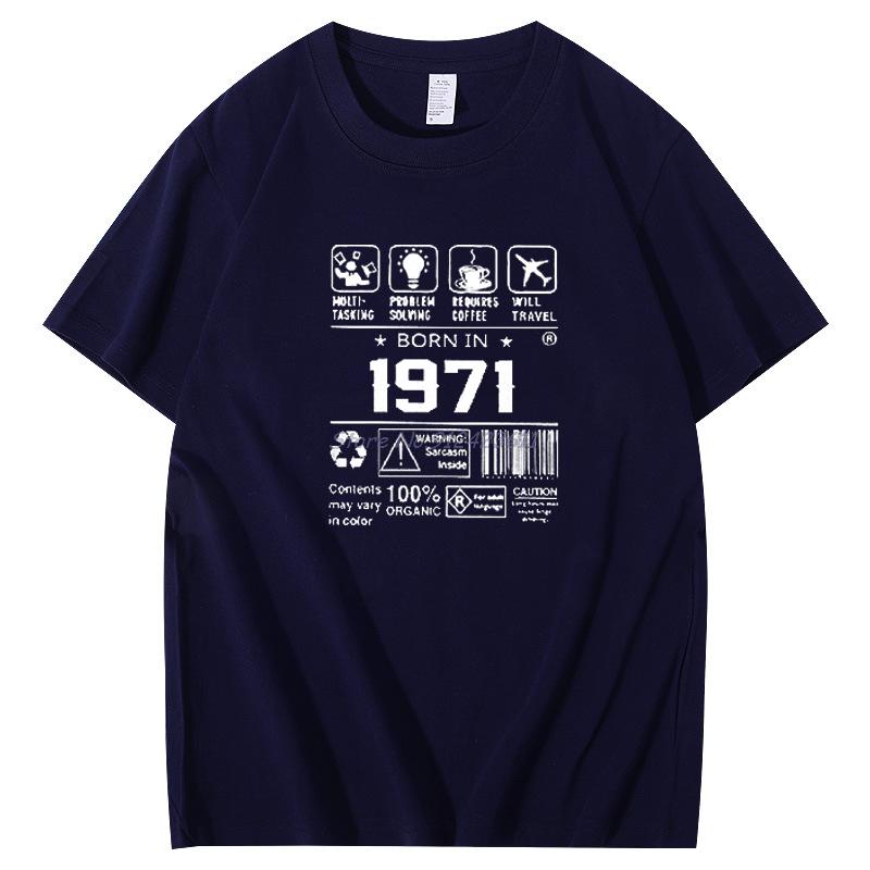 1974 Birthday Present Summer T Shirt For Men Short Sleeve Tshirt Cotton Tees Tops Graphic T Shirts Mens Clothing