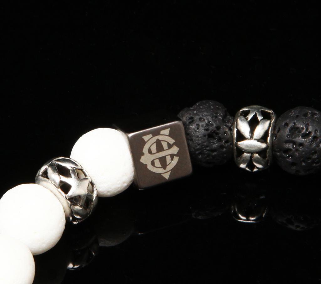 Eightvolume Ev Half Bead Bracelet(Blackwhite)