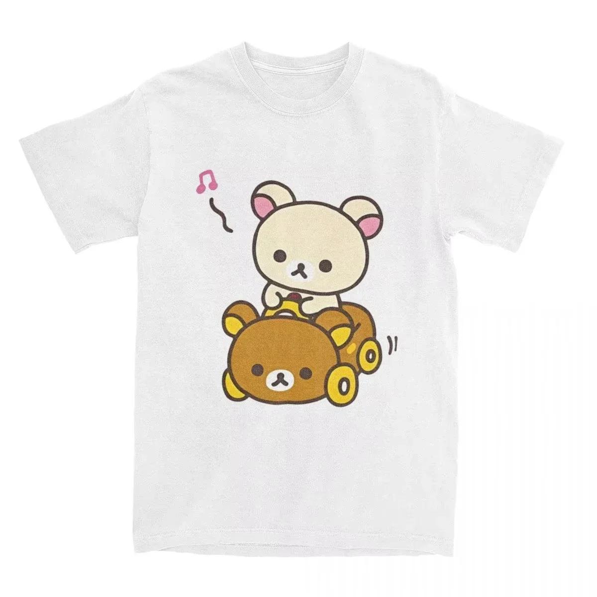 

Футболка Car Drive Rilakkuma для мужчин и женщин, хипстерская футболка с круглым вырезом и короткими рукавами, плюс одежда#Цвет XXXXXL чёрный