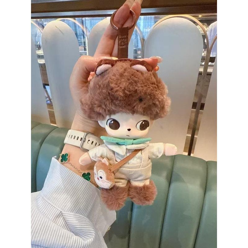 Car plush ornament LABUBU DIMOO WORLD Series Vinyl Face Original Blind Box Toys Action Anime Figure Doll  Christmas Gift  Air outlet ornament