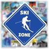 Winter ski sticker pack 50 pieces colorful ski cartoon stickers ski helmet stickers for flask, water bottle,vinyl waterproof graffiti decals for kids