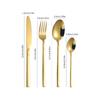 4/6/16/24pcs Gold Stainless Steel Cutlery Household Knife, Fork and Spoon Cutlery Set for Home Restaurant Hotel Party