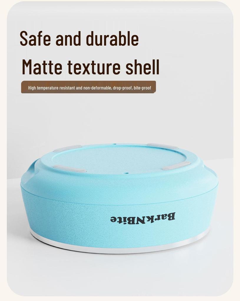 Lake Blue Anti-Tip Stainless Steel Dog Bowl for Medium & Large Pets with Slow Feeder