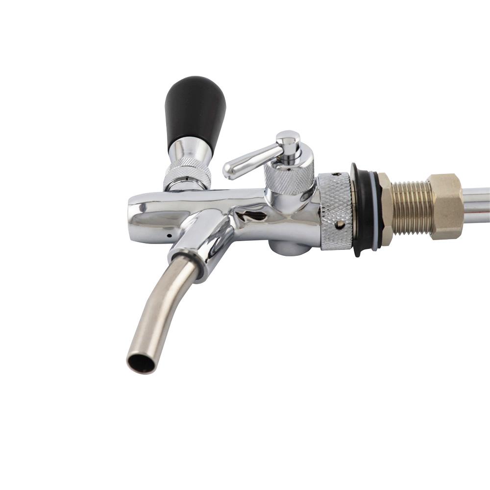 Adjustable Beer Tap Faucet With Chrome Plating, Beer Home Brewing Tap With Ball Lock Liquid Connector