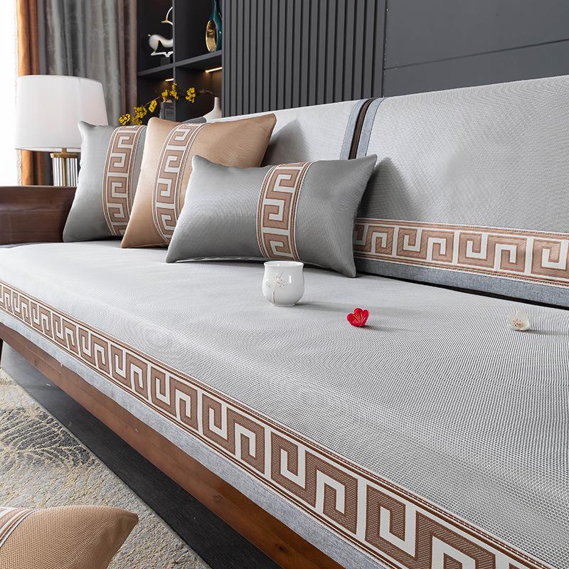 

Подушка для дивана из ледяного шелка, летняя легкая, роскошная, современная, высококачественная, чехол для дивана, Нескользящий летний коврик, подушка, чехол на спинку, полотенце 70*90CM