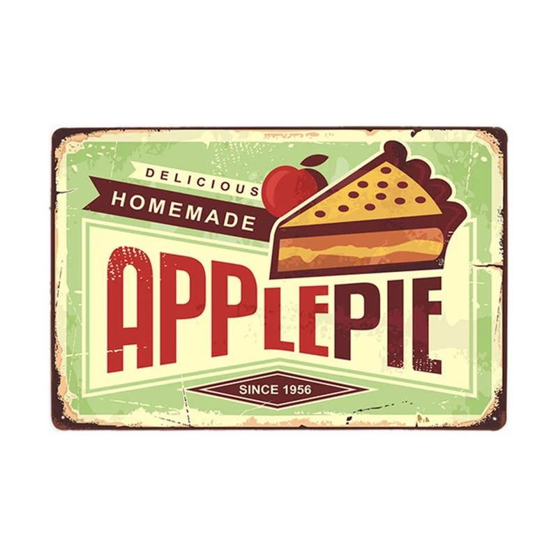 Fried Chicken,Cake,Cheese, Beef Steak Metal Tin Sign Vintage Plate Plaque Iron Painting Pin Up Wall Decor For Restaurant Kitc