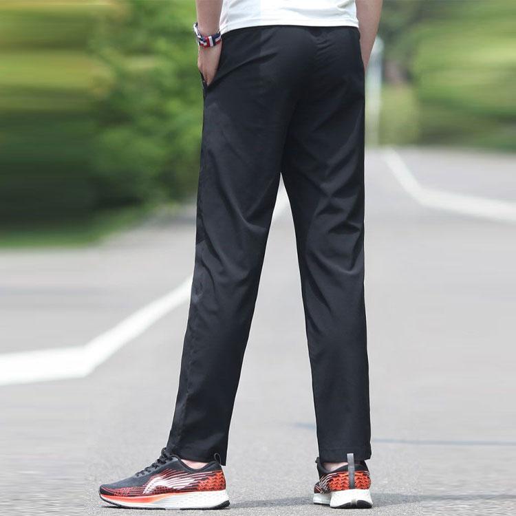 Li Ning Quick-Dry Casual Running Pants Men bottoms Black AYKQ431-1