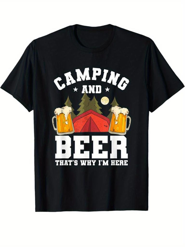 Black Short-Sleeve T-Shirt for Summer Leisure