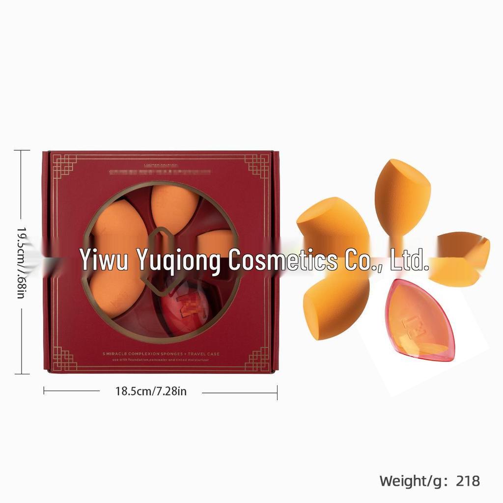 American RT Series 1997 Makeup Brush & Sponge Set: Includes Blush, Blending, Eyeshadow Brushes & Beauty Sponge, Exclusive for Foreign Trade.