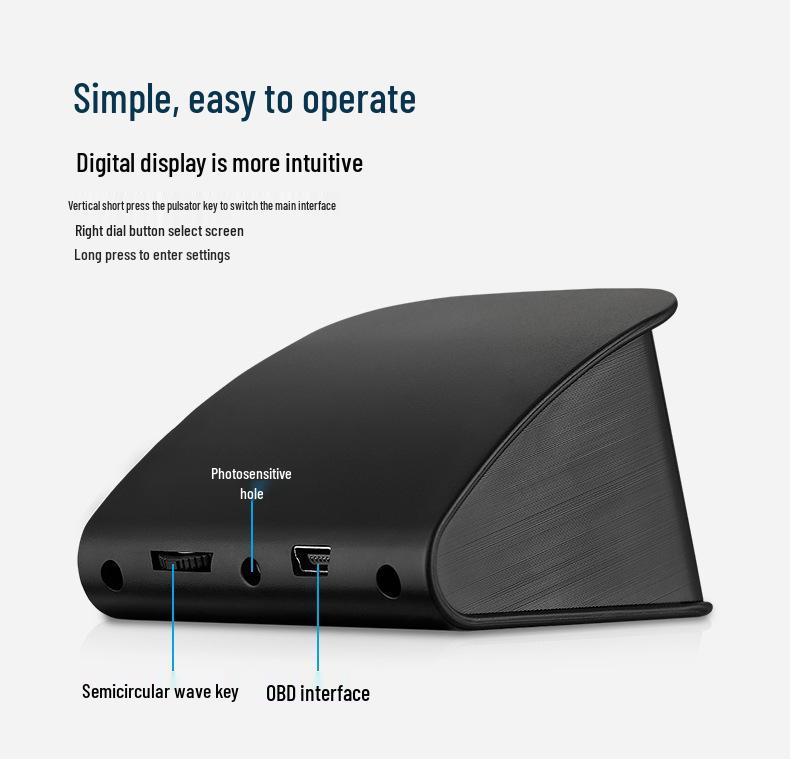 P10 Car LCD Multifunctional HUD: Speedometer, Turbo Pressure, OBD2 Display