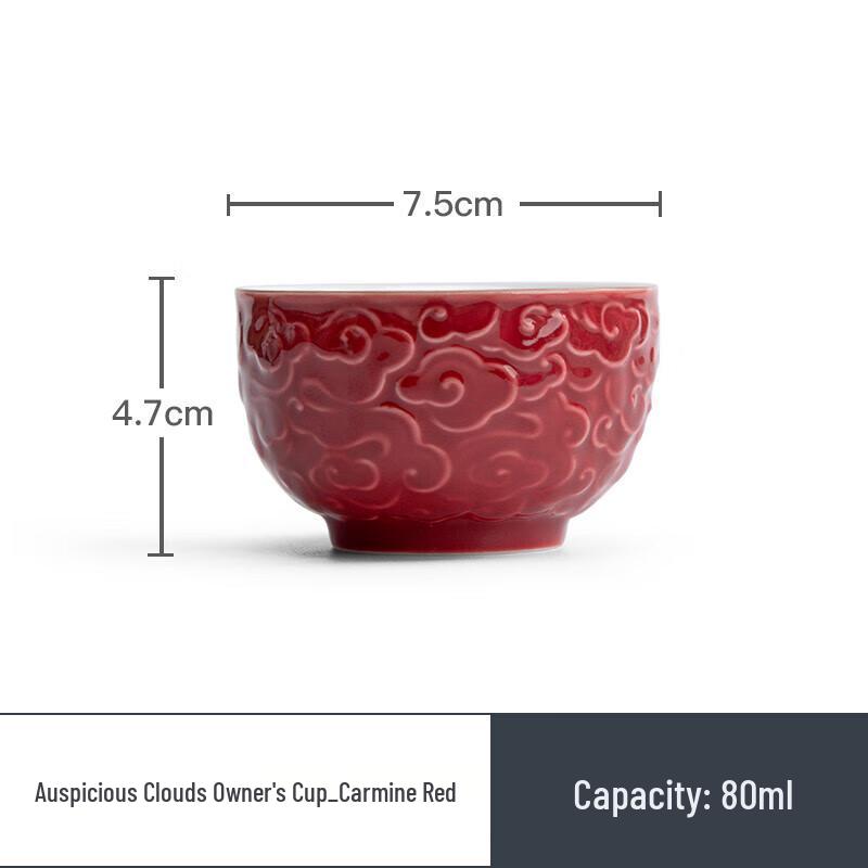 Auspicious Cloud Ceramic Gongfu Tea Master Cup