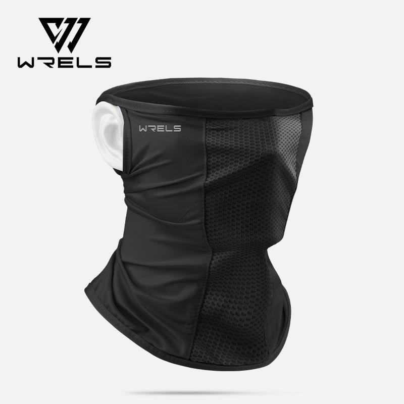 WRELS Cooling Face Mask Outdoor Breathable Sunscreen Sports Mask Neck Scarf Cycling Neck Gaiter UV Protection Sports Face Mask чёрный