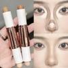 Stick contour à double extrémité pour le contour du nez, l'ombrage, la mise en valeur et l'amélioration du maquillage