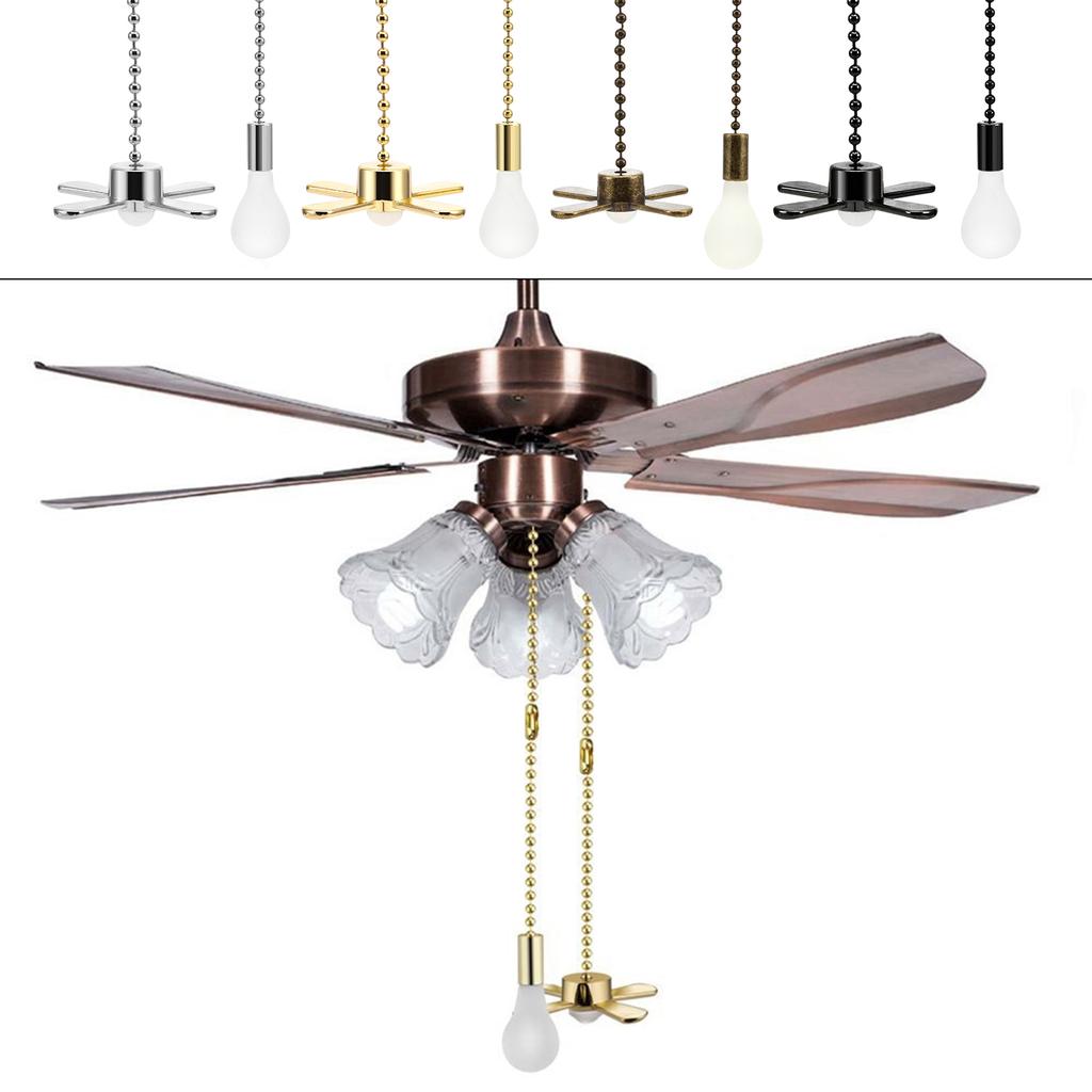 Pack of 2 Decorative Pull Chains Easy To Use & Durable Fan & Light Bulb Pull Chains Durable for Ceiling Fans & Lights