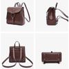 Genuine Cowhide Leather Women Backpacks Casual Ladies Travel Bags Girl's School Bags