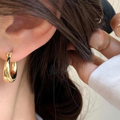 Women's Accessories Plain Cold Hoop Earrings 2color