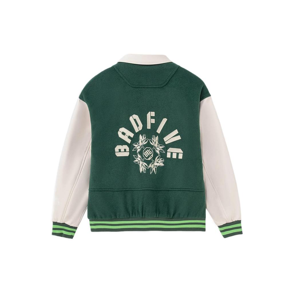 Li-Ning Badfive Sports Basketball Series Three-Dimensional Cut Loose Color-Block Jacket Men Jacket Green AJMS021-2