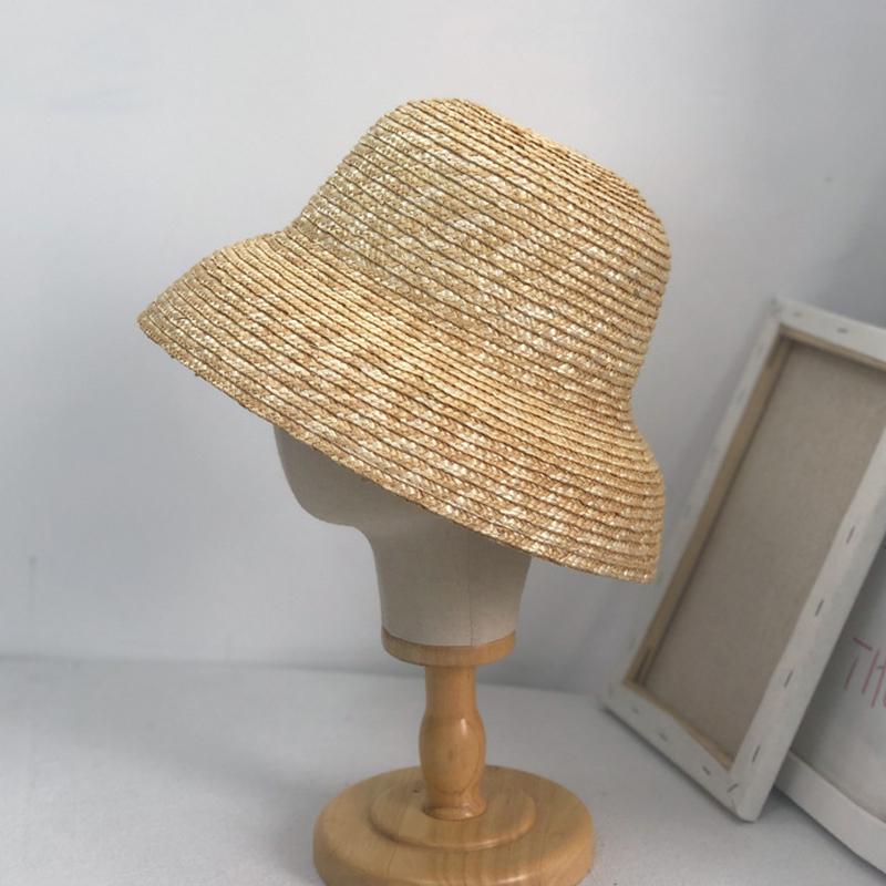 

Summer Large-Brimmed Straw Hat Female Retro Dome Straw Big Head Circumference Seaside Beach Sun Hat UV Protection