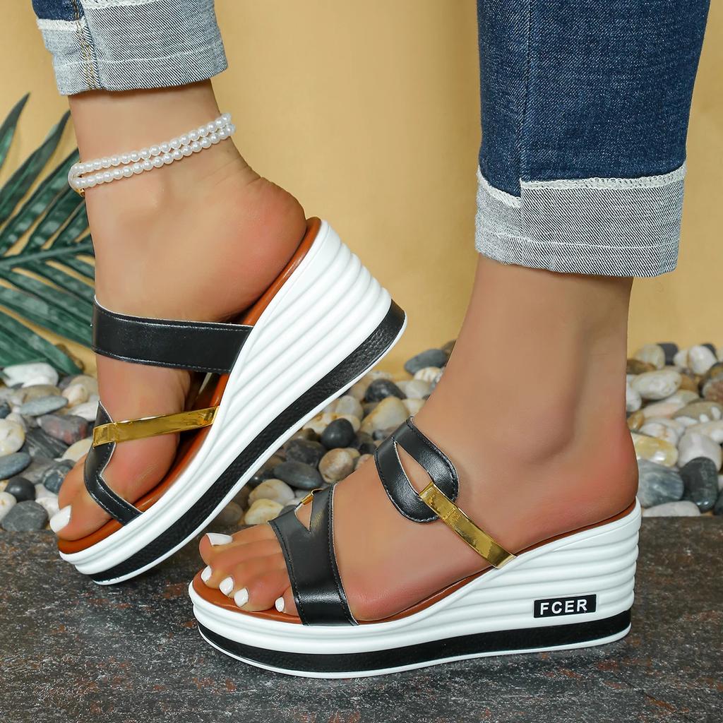 Fashion Summer Women Sandals Outdoor Comfortable Breathable Walking Designer Shoes Women Fashion Casual Wedge Sandals Zapatos De Mujer