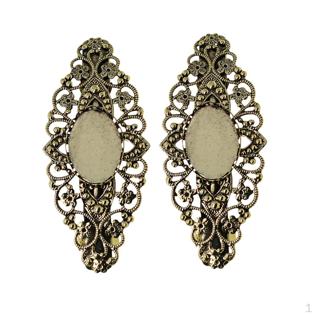 

with French Clip Barrette Cabochons Bronze