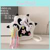Cat Shaped Paw Plush Backpack With Bone Plush Toy And Startassel Decoration