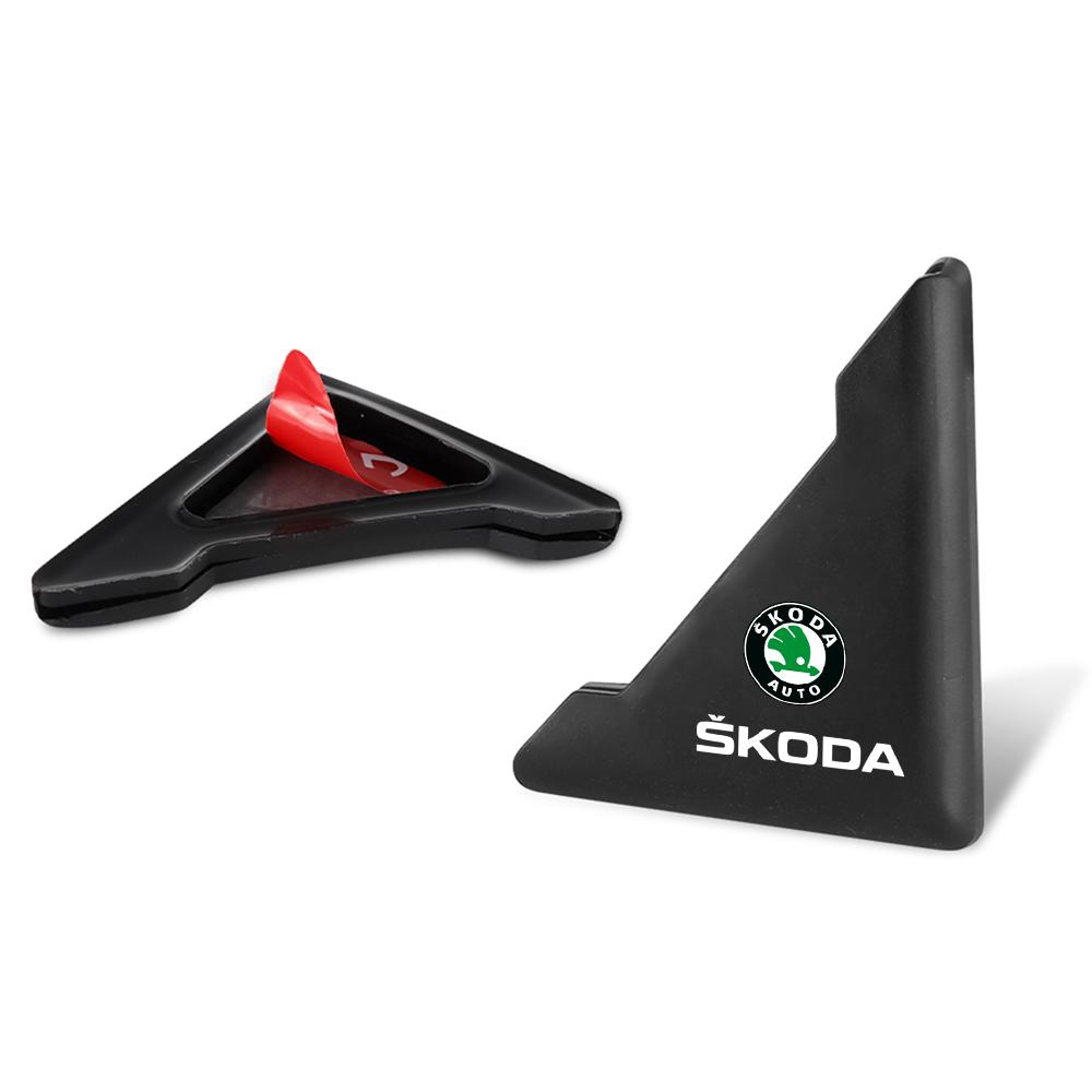 2/4Pcs Car Front Door Corner Anti-Scratch Protector Cover Sticker For Skoda Octavia A5 3 2 VRS Vision Kodiaq Favorit Rapid Fabia agr411