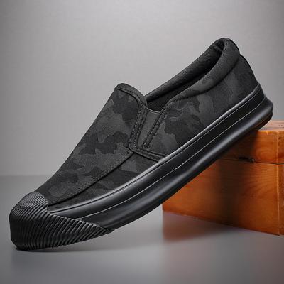 Nye kamuflasje fritidssko for menn, kanvas slip-on joggesko, sko for menn, sko, loafers, motesko, herretrenere