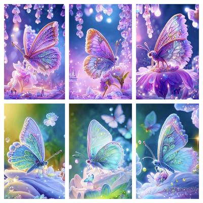 DIY 5D Diamantmalerei „Tierschmetterling“, voller runder quadratischer Diamant, besticktes Wasserdiamantbild, Dekoration, Festivalgeschenk