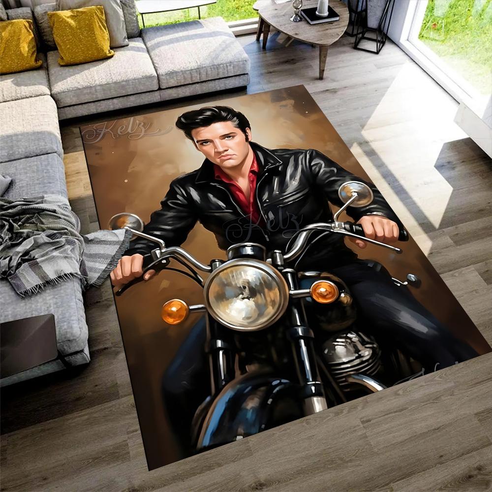 Elvis Presley Floor Mat Design for Foyer Outdoor Game Room Living Rooms Antislip Carpet Office Home Decor Spiritual Gift