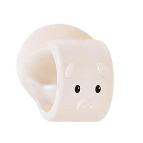 

Cartoon Pig Door Handle Stopper for Wall Adhesive-Free Door Knob Stopper Wall Protector Quiet Shock Absorbent Door Lever Bumper for Home Office чистий