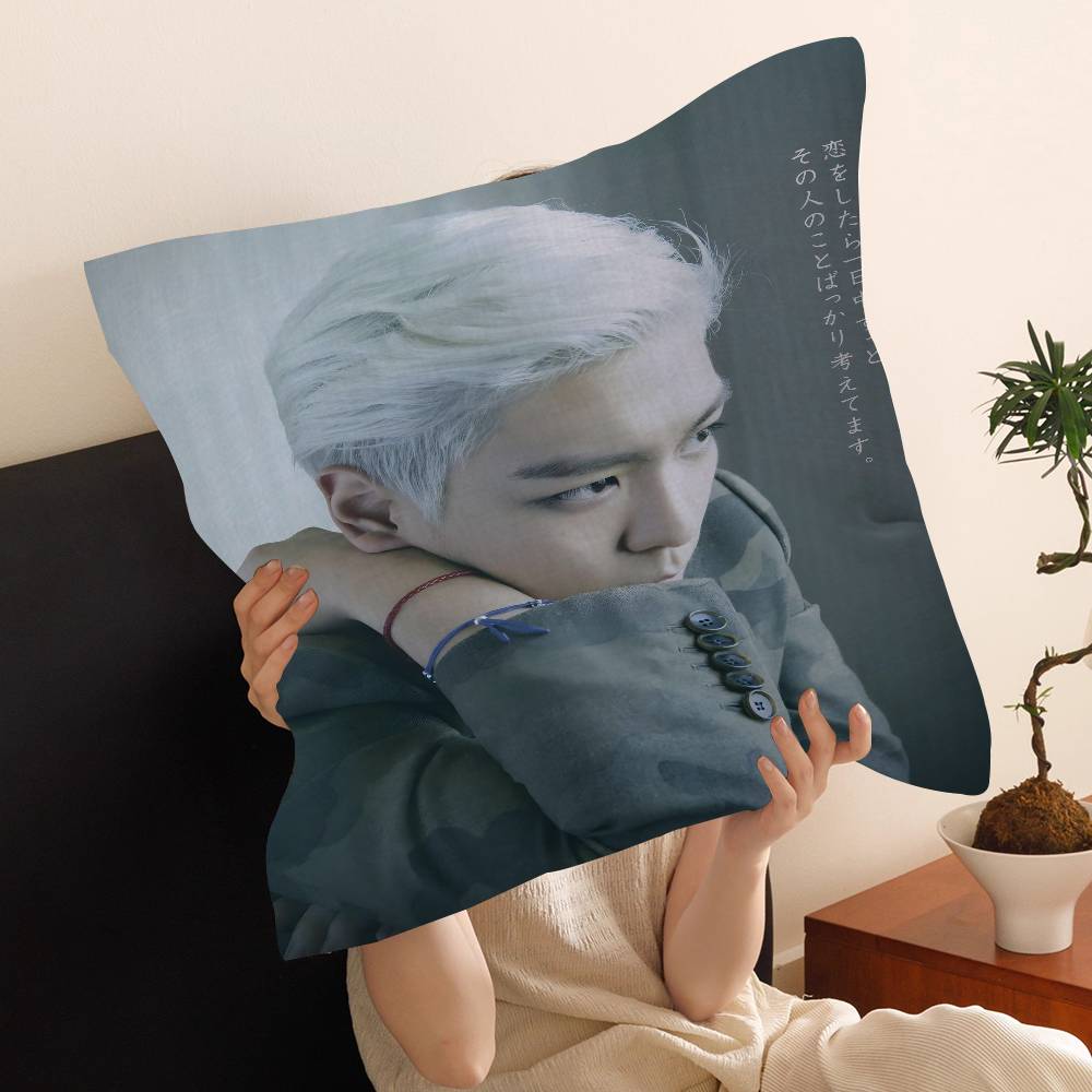 Korean Celebrity Singer T-TOP Pillow Cover Sofa Cushion Cover Home Room Decoration Children Gift
