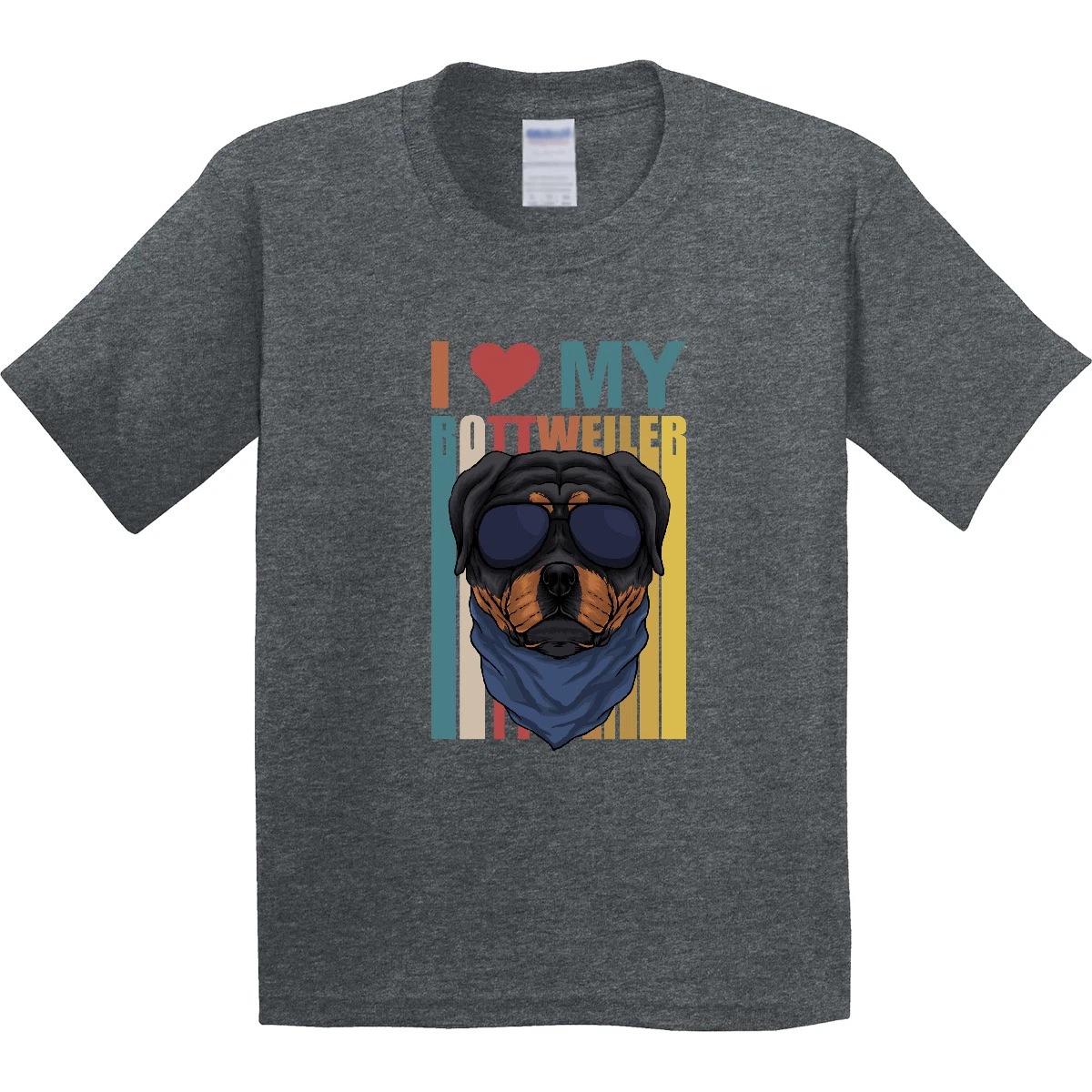 Inktastic I Love My Rottweiler Dog Youth T-Shirt Pets Puppy Funny Rottweilers 130