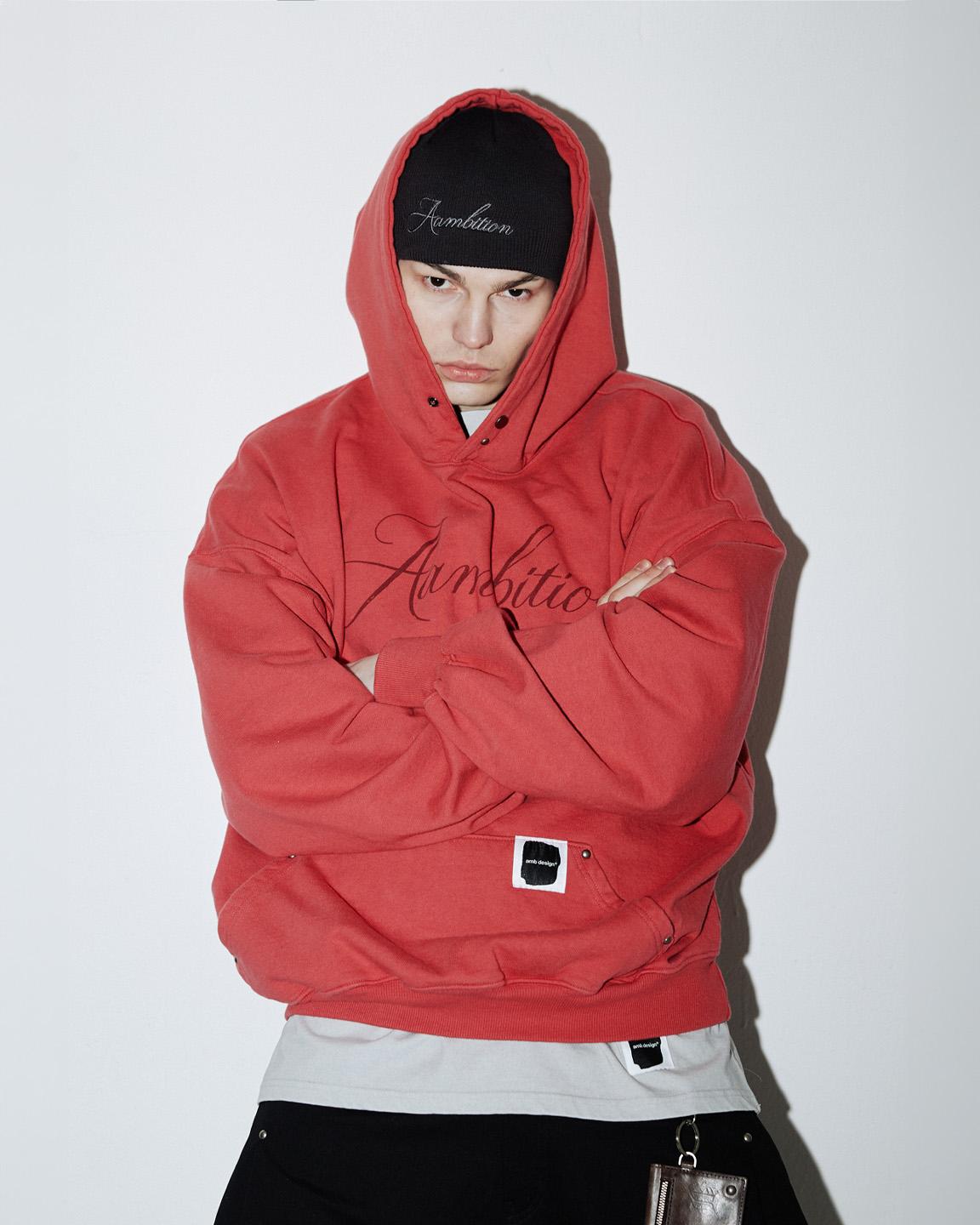 Ambition Signature Lettering Hoodie (Calypso-Coral) Coral/1(M)