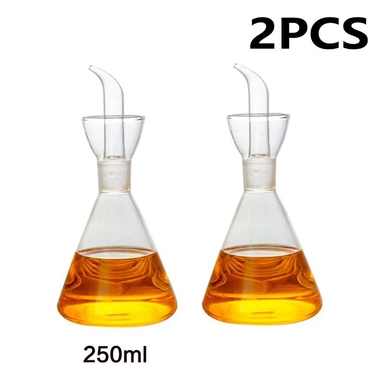 High Borosilicate Glass Anti-drip Oil Bottle Household Leak-proof Oil Vinegar Pots Kitchen Soy Sauce Seasoning Oil Pot Tool