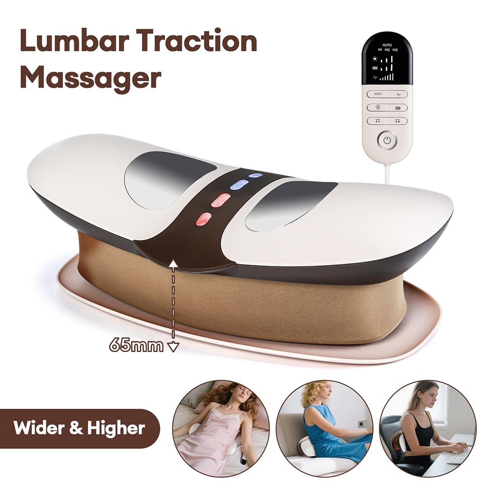 Electric Waist Traction Massager Adjustable Vibration Lumbar Traction Massager Waist Spine Support Back Massage Machine