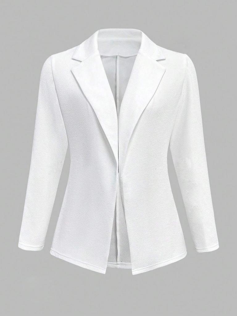 2024 Autumn/Winter Women's Solid Color Lapel Long Sleeve Slim Fit Jacket