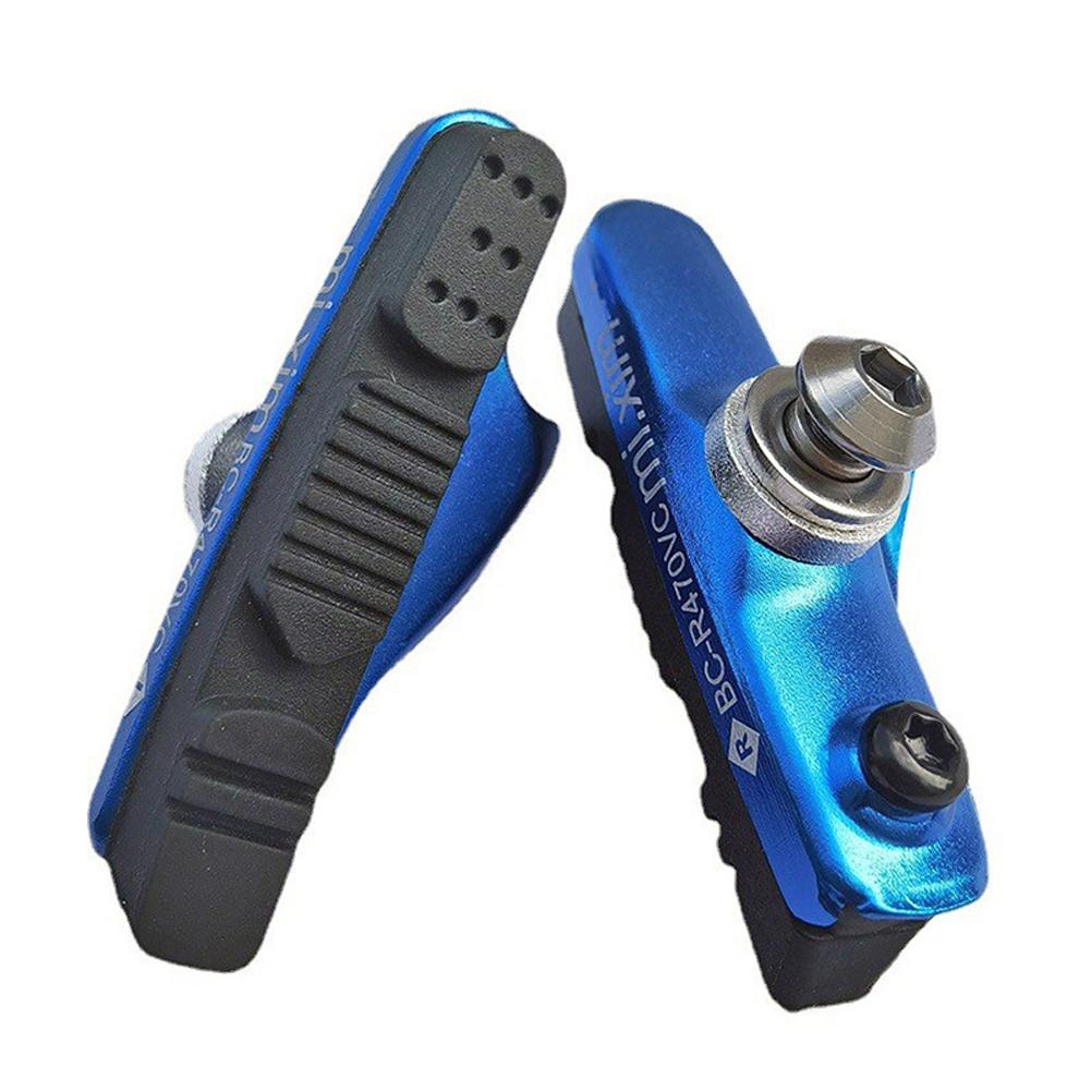 55mm Road Bicycle Cycle Bike Brake Holder Shoes Rubber Pads Blocks