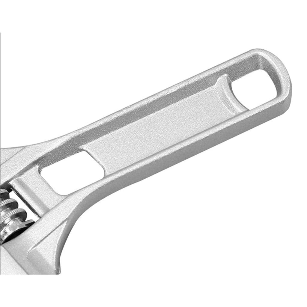 Adjustable Bathroom Wrench Aluminum Alloy Multifunctional Universal Spanner for Pipe Nut and Screw Removal