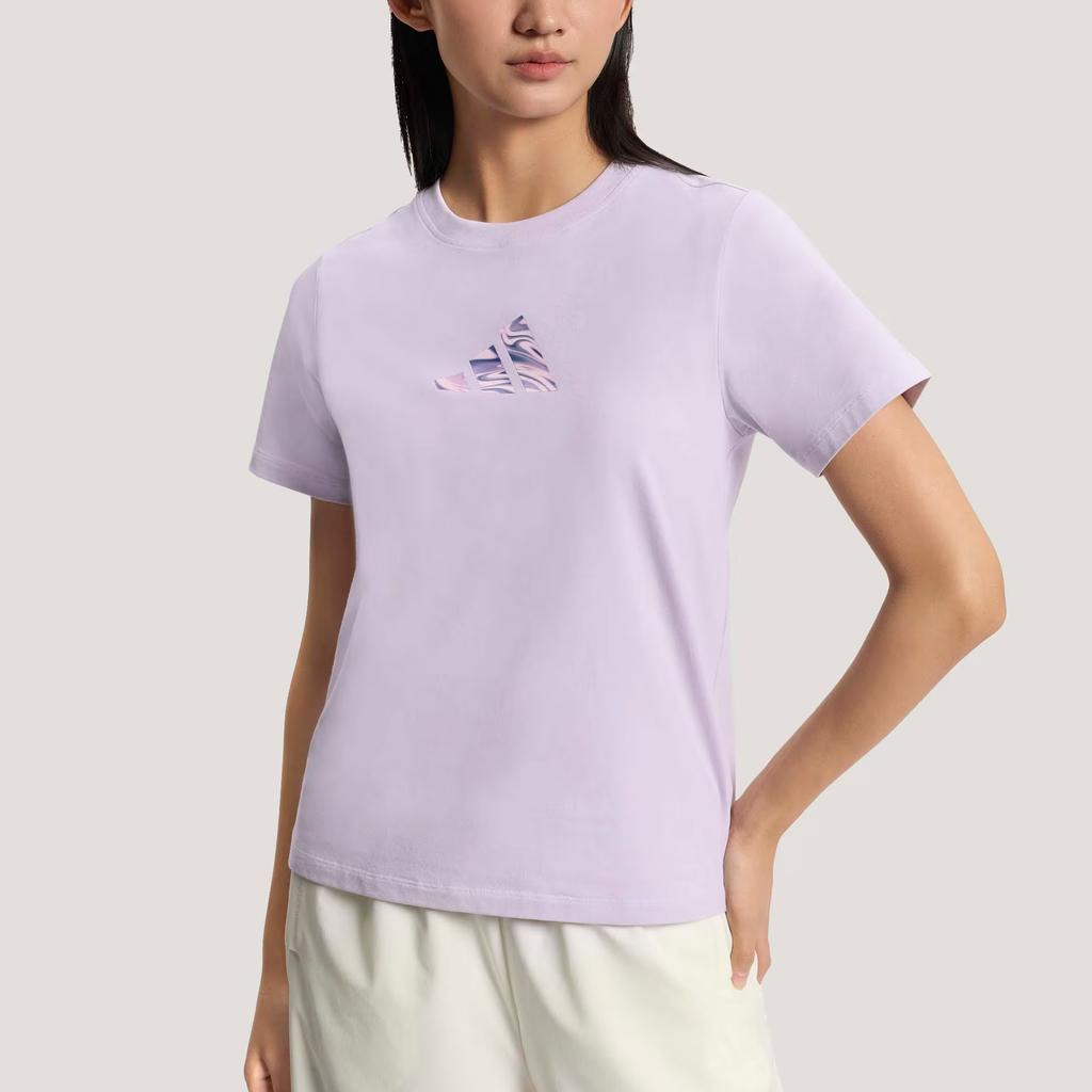Adidas Knitted Sports Casual Short Sleeve T-Shirt Women Tops KS2874