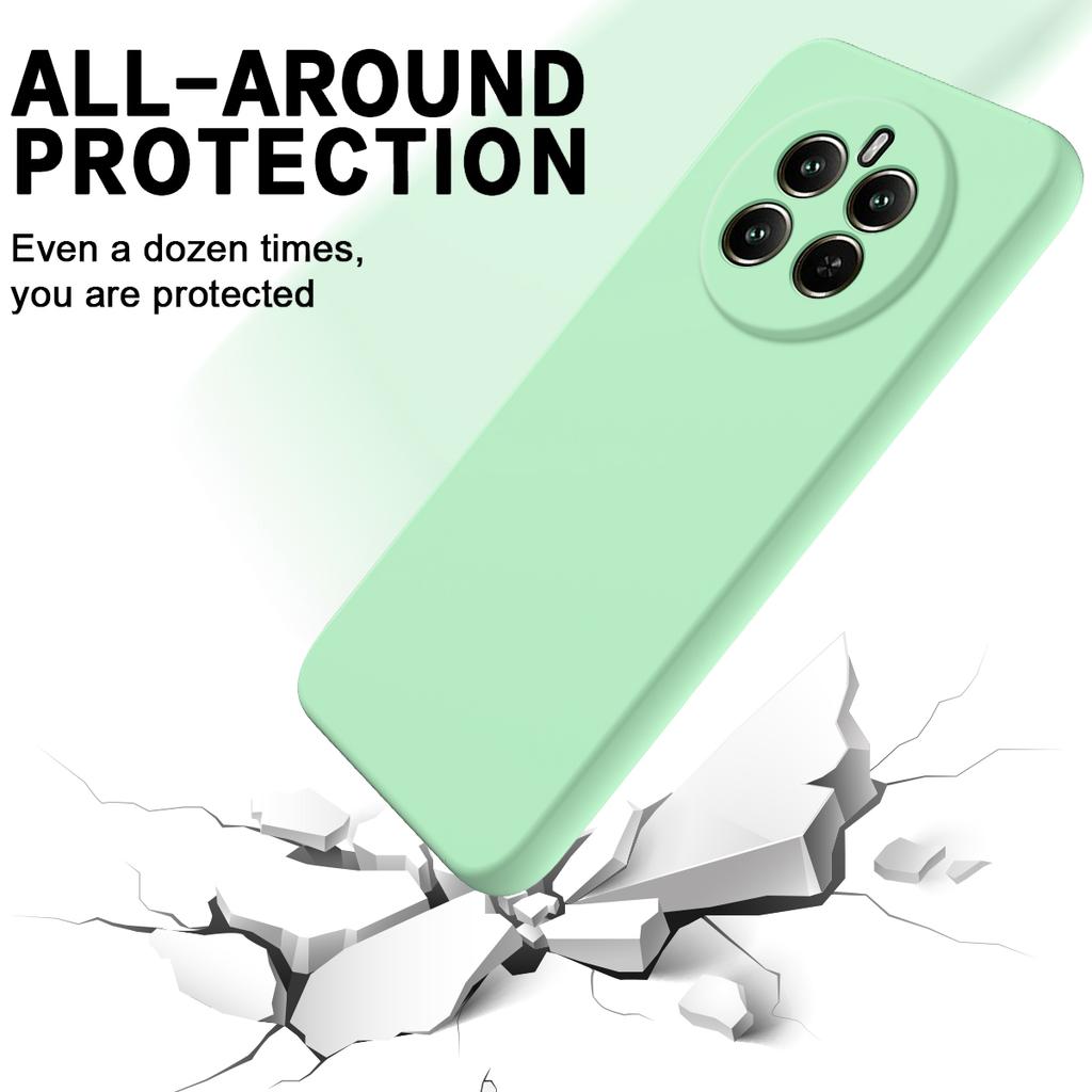 For Realme 13 4G Case Liquid Silicone Anti-Scratch Phone Cover with Hand Strap