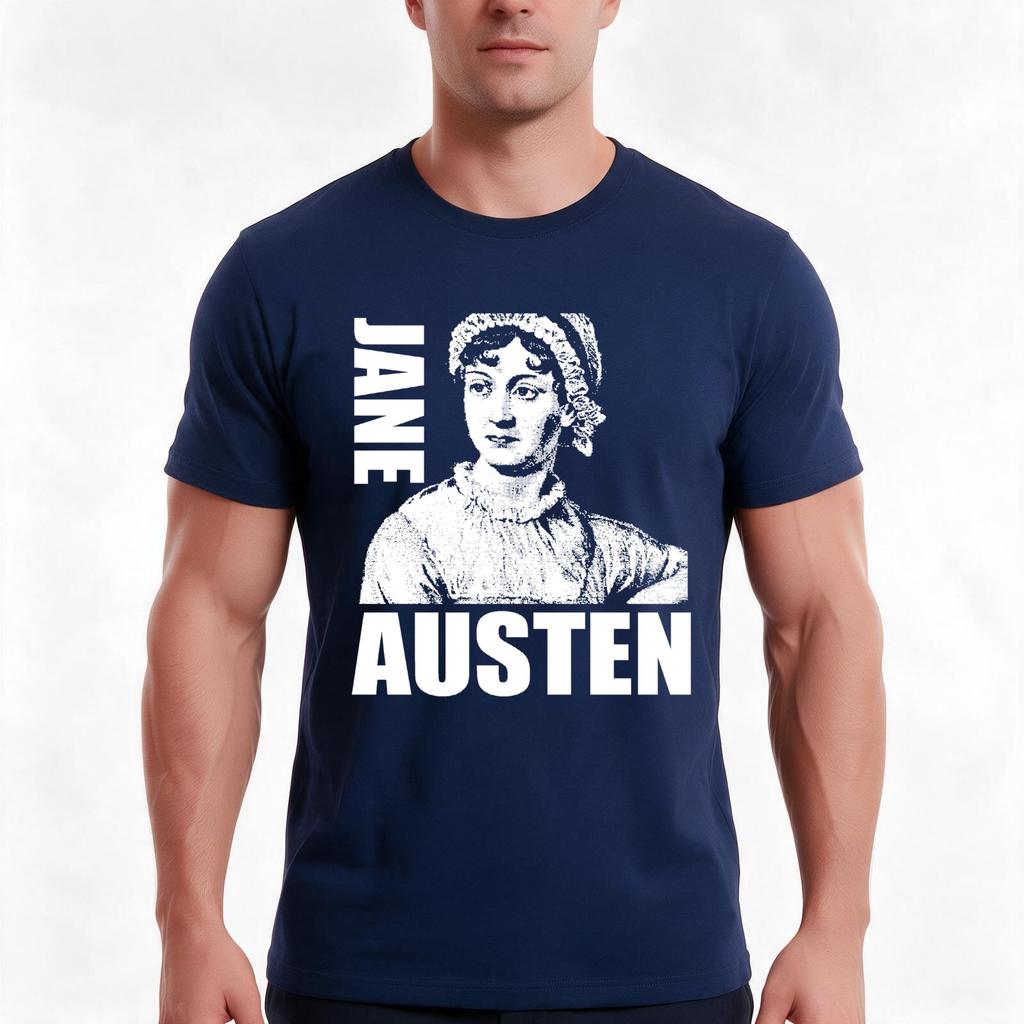 Jane Austen Tshirt Summer Casual Cotton Tee Oversized Streetwear Tops Vintage Graphic Print Loose Fit Short Sleeve