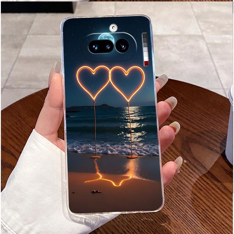 For Nothing Phone 4a 5G Case Clear Luxury Cute Love Rabbit Funny Pattern TPU Soft Silicone Back Cover For Nothing 4A 4 A Casing